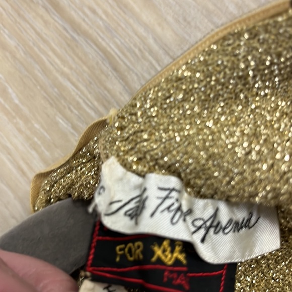 VTG/SAKS Gold Metallic Turtleneck Sweater- Size 14 - Picture 7 of 8